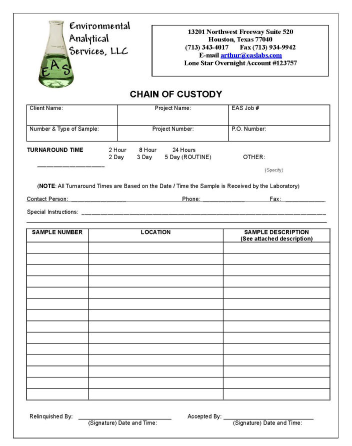 Bulk Sample Form Chain Of Custody Fill Online Printab vrogue.co